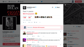 Bob Dylan anuncia la "muerte" de Britney Spears en el enésimo caso de hackeo a una cuenta de Twitter